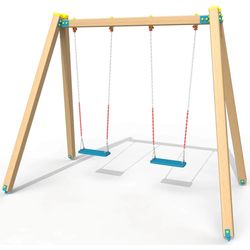 купить Комплектующий элемент для детской площадки Copfer PTP51-2 Двойные деревянные качели (без аксессуаров) в Кишинёве 