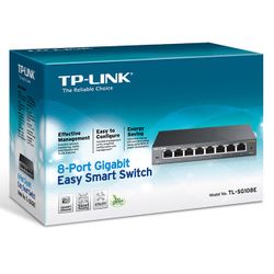 8-port 10/100/1000Mbps Switch  TP-LINK "TL-SG108E" Easy Smart