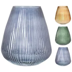 cumpără Decor Promstore 22534 Ваза стеклянная Stripes H37cm, D24cm, 3 цвета în Chișinău 