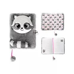 cumpără Carnet St.RIGHT 57883 Agenda cu lacat, A5, 96foi, 3D Raccoon, coperta plus în Chișinău 