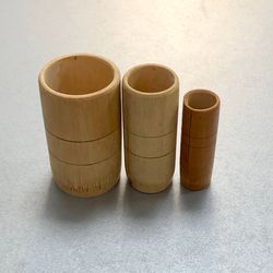 Баночки бамбуковые (3 шт.) (7583)