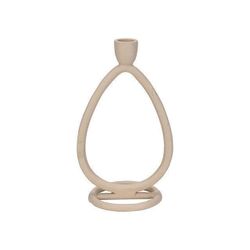 купить Свеча Holland 51011 Подсвечник металлический Oval 22x13cm, слоновая кость в Кишинёве 