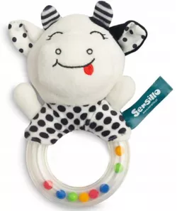 купить Погремушка Sensillo Z-0300 Погремушка плюш 445 B/W Cow в Кишинёве 