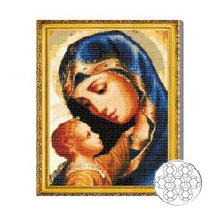 купить Картина по номерам Art Gallery GA80794 Mozaic cu diamante 40x50cm Madonna si pruncul в Кишинёве 