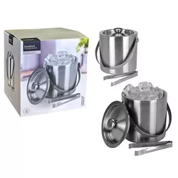 купить Посуда прочая Excellent Houseware 55508 Galeta pentru gheata, D15x18,5cm, inox, cu cleste в Кишинёве 