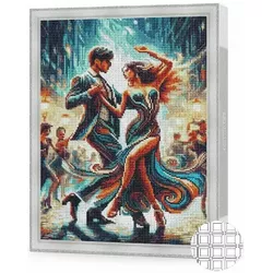 купить Картина по номерам Art Gallery QB206588 Mozaic cu diamante patrate 40x50cm Dans festiv в Кишинёве 