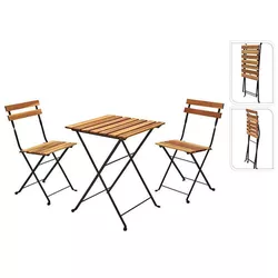 cumpără Mobilier pentru grădină Promstore 49386 Set 3 piese: masa H71cm si 2 scaune H79cm în Chișinău 