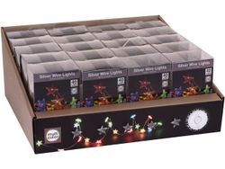 Огни новогодние Звезды 40 microLED, 2m, 3XAA, разноцвет