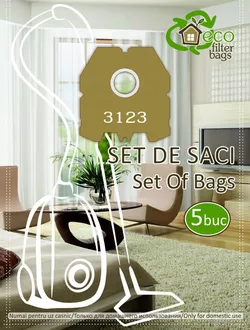 cumpără Sac de praf EcoFilterBags 3123 Zelmer (5шт) 49.40; 49.41 în Chișinău