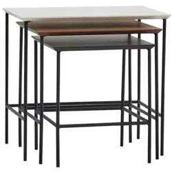 купить Журнальный столик Fabrik Home Doren 450x560x600 Черный/Орех каменный в Кишинёве 