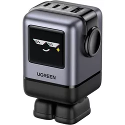 купить Зарядное устройство сетевое Ugreen 45515B Nexode Robot GaN Charger USB-A+2*USB-C 100W, Black в Кишинёве 