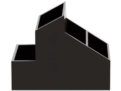 Organizator pentru maruntisuri Skyline 4 compartimente, 13X10X9cm, negru