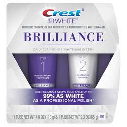 Crest 3D White Brilliance + Whitening Two-step Toothpaste