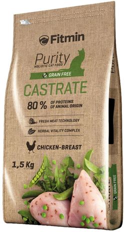 купить Корм для питомцев Fitmin Cat Purity Castrate 1.5kg в Кишинёве 