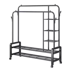 купить Вешалка для одежды miscellaneous RM2619 Suport pentru haine 150x54x150cm, metal negru в Кишинёве 