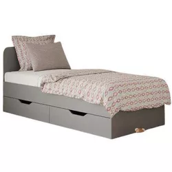 cumpără Pat pentru copii MebelStar 900 LILU 90x200 (cu sertare) Grey (MBS-1350) în Chișinău 