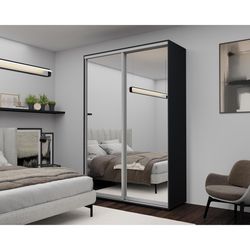 cumpără Dulap Nex Home Dulap cu uși glisante, 160x60x220cm, Oglinda, Antracit în Chișinău 