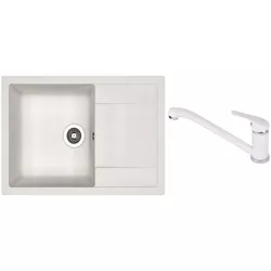 купить Мойка кухонная со смесителем Dr.Gans Techno 760 + SanDonna F 1066 alb в Кишинёве 