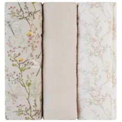 купить Аксессуар для пеленания Kikka Boo 31103010108 Pelinci de muselina Secret Garden Beige, 100x100 cm, 3 buc. в Кишинёве 