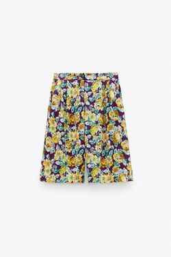 Pant.scurti ZARA Violet cu imprimeu 2183/246/611