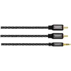 cumpără Cablu pentru AV Hama 127080 Audio Cable, 2 RCA Plug - 3.5 mm Jack Plug, Stereo, 3.0 m în Chișinău 