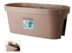 купить Цветочный горшок ProGarden 57461 Ghiveci pentru balustrada 59x26x25cm, maro, plastic в Кишинёве 