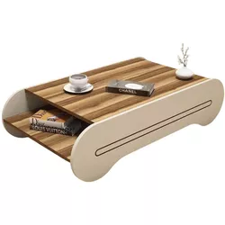 cumpără Măsuţă cafea Trendy Cool, Nuc, Crema 120x30x63cm în Chișinău 