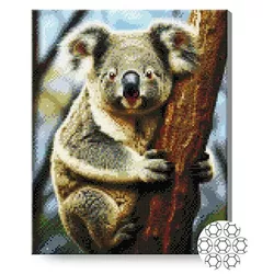 купить Картина по номерам Art Gallery GA87389 Mozaic cu diamante 40x50cm Koala intr-un copac в Кишинёве 
