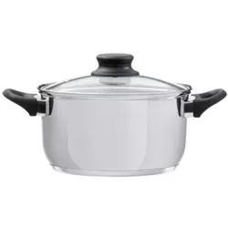 купить Кастрюля Ambition 60838 Domotti, Lima, 20cm, 3.6L Stainless Steel, Tempered Glass в Кишинёве 