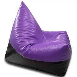 купить Кресло-мешок BeanBag BM5803, Пирамида, XL. глянцевая экокожа MAX, фиолетовый с черным в Кишинёве 