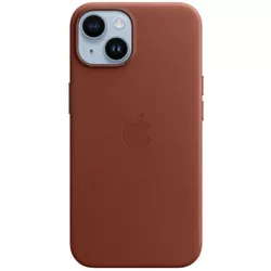 cumpără Husă pentru smartphone Apple iPhone 14 Leather Case with MagSafe, Umber MPP73 în Chișinău 