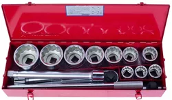 cumpără Set de unelte de mână King Tony 8015SR набор 1" торцевых головок 12 гран. дьюймовых и принадлежностей, 14 пр. în Chișinău 