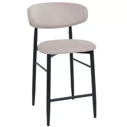 cumpără Scaun de bar Deco Bar Meridian Catifea Beige (HLR7)+Black Legs în Chișinău 