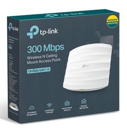 Wi-Fi N Access Point TP-LINK "EAP115", 300Mbps, Omada Centralized Management, PSU/PoE