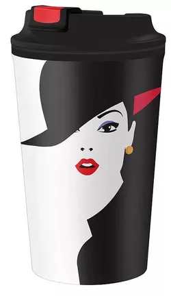 cumpără Cană termos Promstore 55652 Phibo Fashion 350ml cu clapeta, negru în Chișinău 