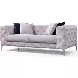 cumpără Canapea Trendy Como Gri deschis, 90x73x197cm (2 locuri) în Chișinău 