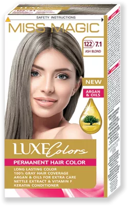 Краска для волос, SOLVEX Miss Magic Luxe Colors, 108 мл., 122 (7.1) - Пепельно-русый