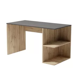 купить Офисный стол Smartex (10207) Comp 130cm Negru+Stejar inchis в Кишинёве 
