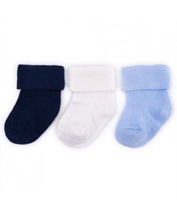 Ciorapei pentru copii 3 perechi (0+) blue