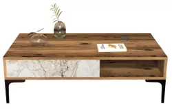 купить Журнальный столик Trendy Istanbul, Nuc, Marmura Alba 105x32x60cm в Кишинёве 