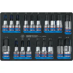 купить Набор головок, бит, насадок King Tony 9-4129PRV набор насадок HEX 1/2" 19 пр. (FOAM) в Кишинёве 