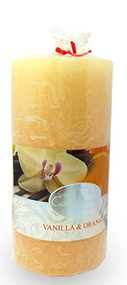 купить Декор Promstore 46130 Zniczplast Свеча ароматизированная Decor 14x7cm, 60ч, Ваниль-Апельсин в Кишинёве 