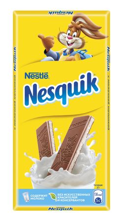 Шоколадный батончик Nesquik с молочной начинкой, 100г