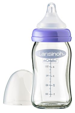 Бутылочка стеклянная антиколиковая Lansinoh (0+) 160 мл