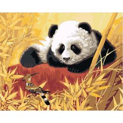купить Картина по номерам Richi (03833) Panda 40x50 в Кишинёве 