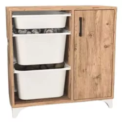 купить Комод Fabulous Organizator de jucarii 1D3S (Pine/White) в Кишинёве 