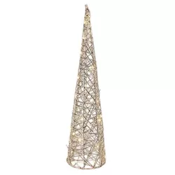 cumpără Figurină cu lumină Promstore 56531 Figurina luminoasa Brad-piramida, 40LED, 80cm, argintie în Chișinău 