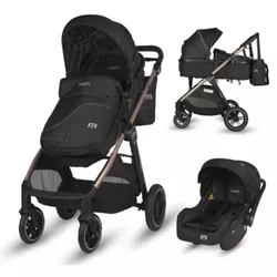 купить Детская коляска Coccolle Hapi Soley H2003 Carucior 3/1, Jet Black в Кишинёве 