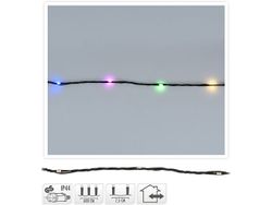 Огни новогодние "Нить" 80LED разноцвет, 6m, зел кабель