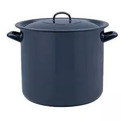 купить Кастрюля профессиональная Metalac 54161 Navy Blue 30 см, 18 л, металлическая крышка, темно-синий в Кишинёве 